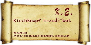 Kirchknopf Erzsébet névjegykártya