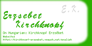 erzsebet kirchknopf business card