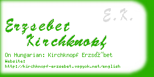 erzsebet kirchknopf business card